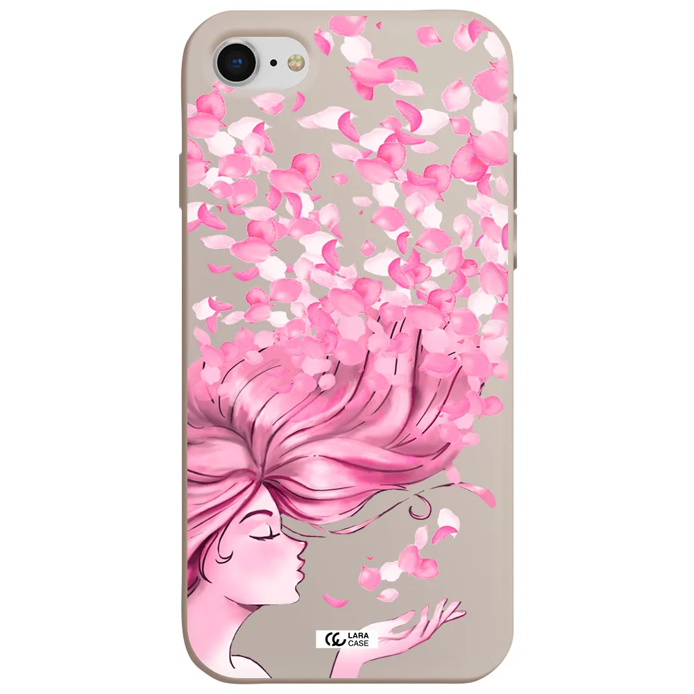 Sakura Leaves Hair Apple iPhone se 2020 Silicone Stone Case