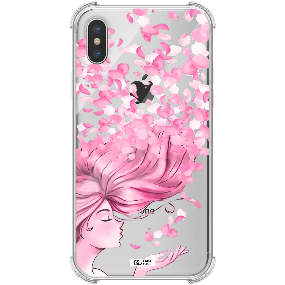 Sakura Leaves Hair Apple iPhone X Clear PC Case