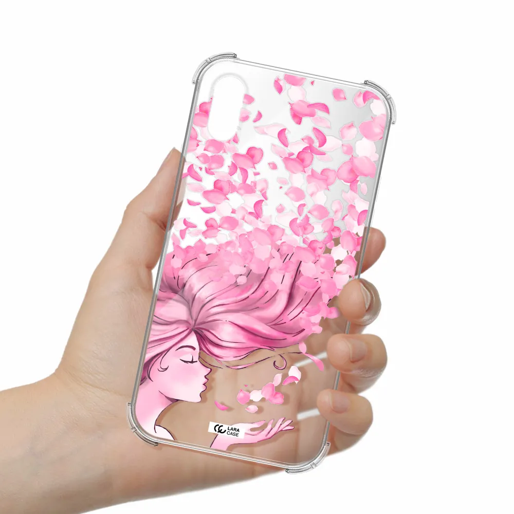 Sakura Leaves Hair Apple iPhone X Clear PC Case