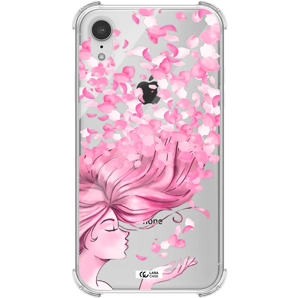 Sakura Leaves Hair Apple iPhone XR Clear PC Case
