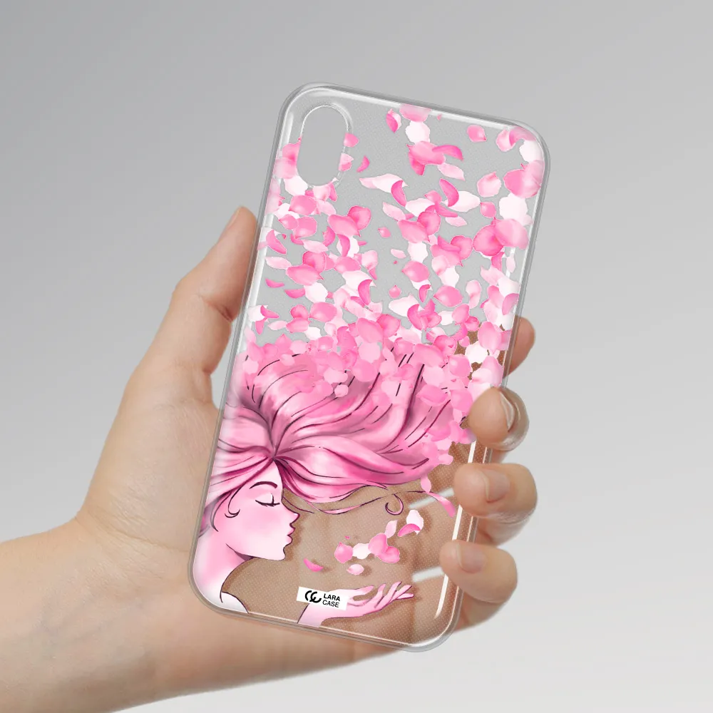 Sakura Leaves Hair Apple iPhone XR Clear TPU Case