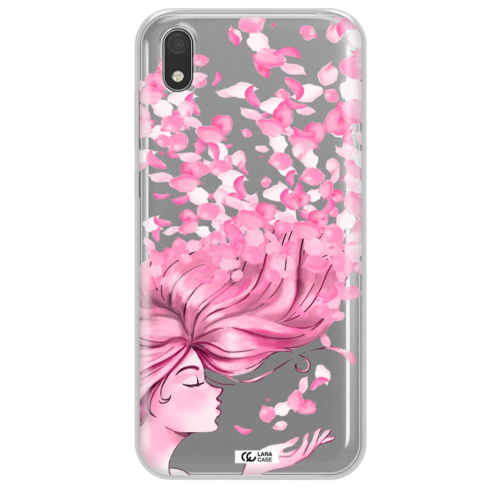 Sakura Leaves Hair Huawei Honor 8S Clear TPU Case