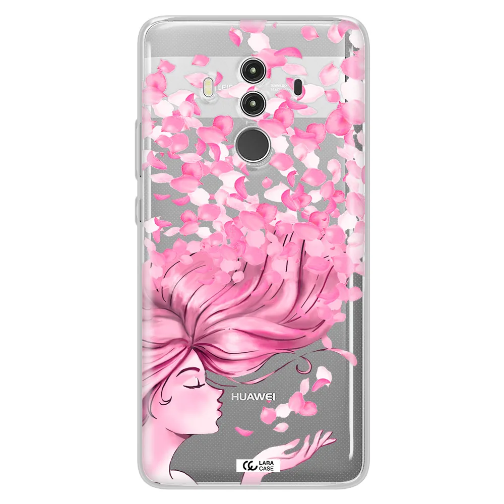 Sakura Leaves Hair Huawei Mate 10 Clear TPU Case