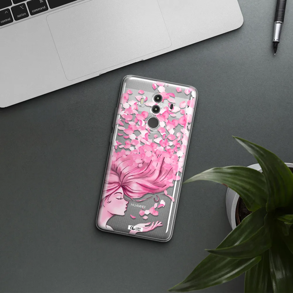 Sakura Leaves Hair Huawei Mate 10 Clear TPU Case