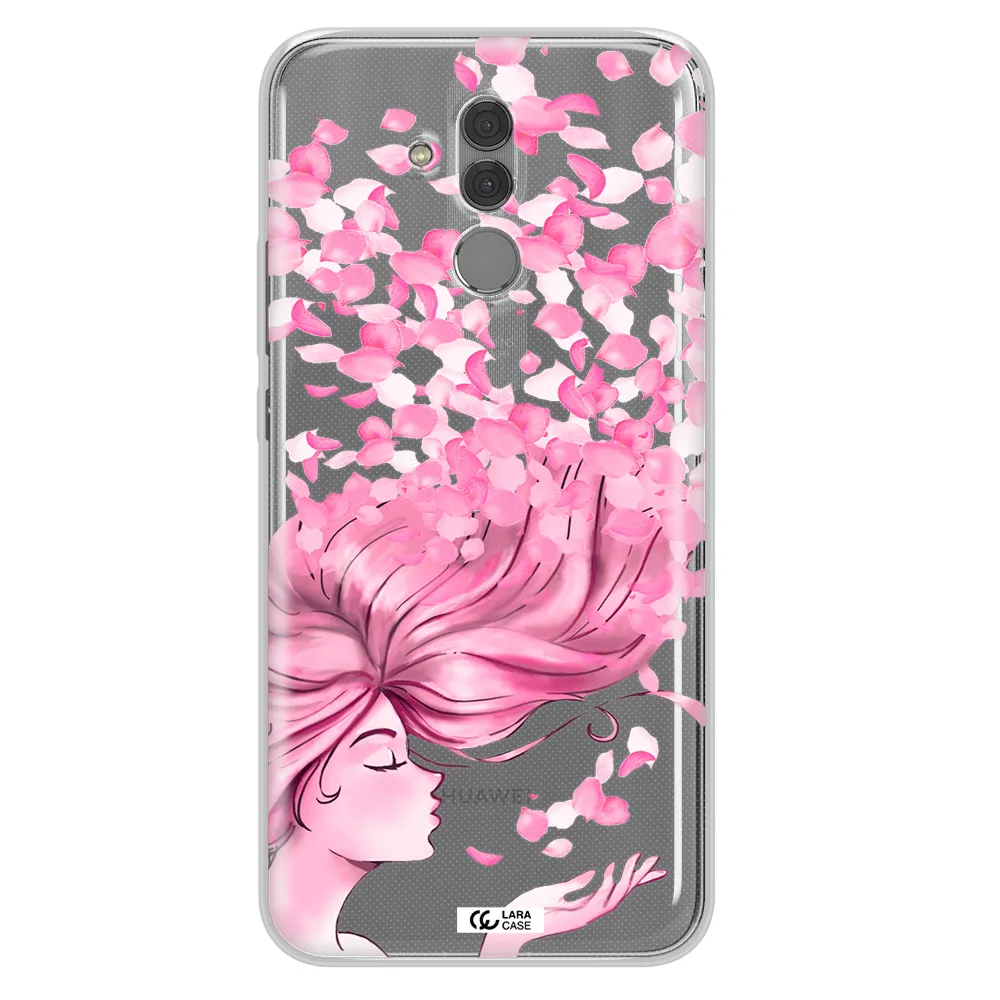 Sakura Leaves Hair Huawei Mate 20 Lite Clear TPU Case