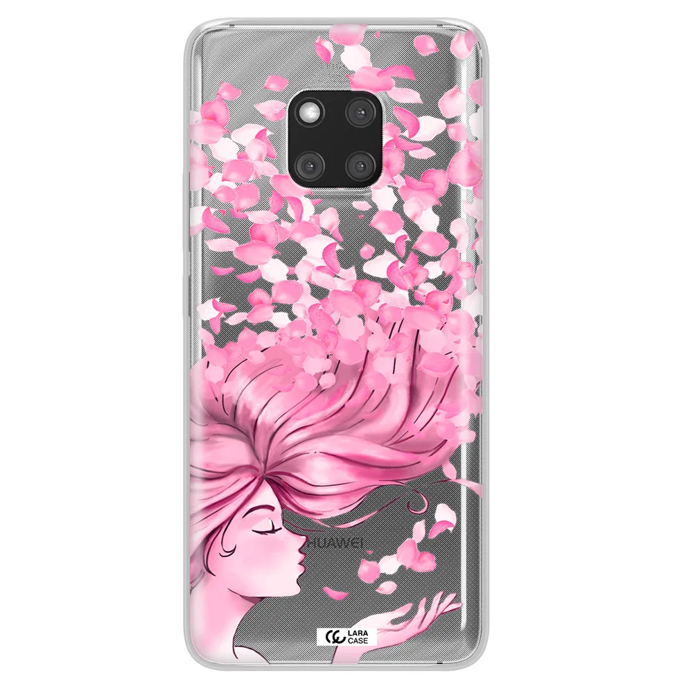 Sakura Leaves Hair Huawei Mate 20 Pro Clear TPU Case