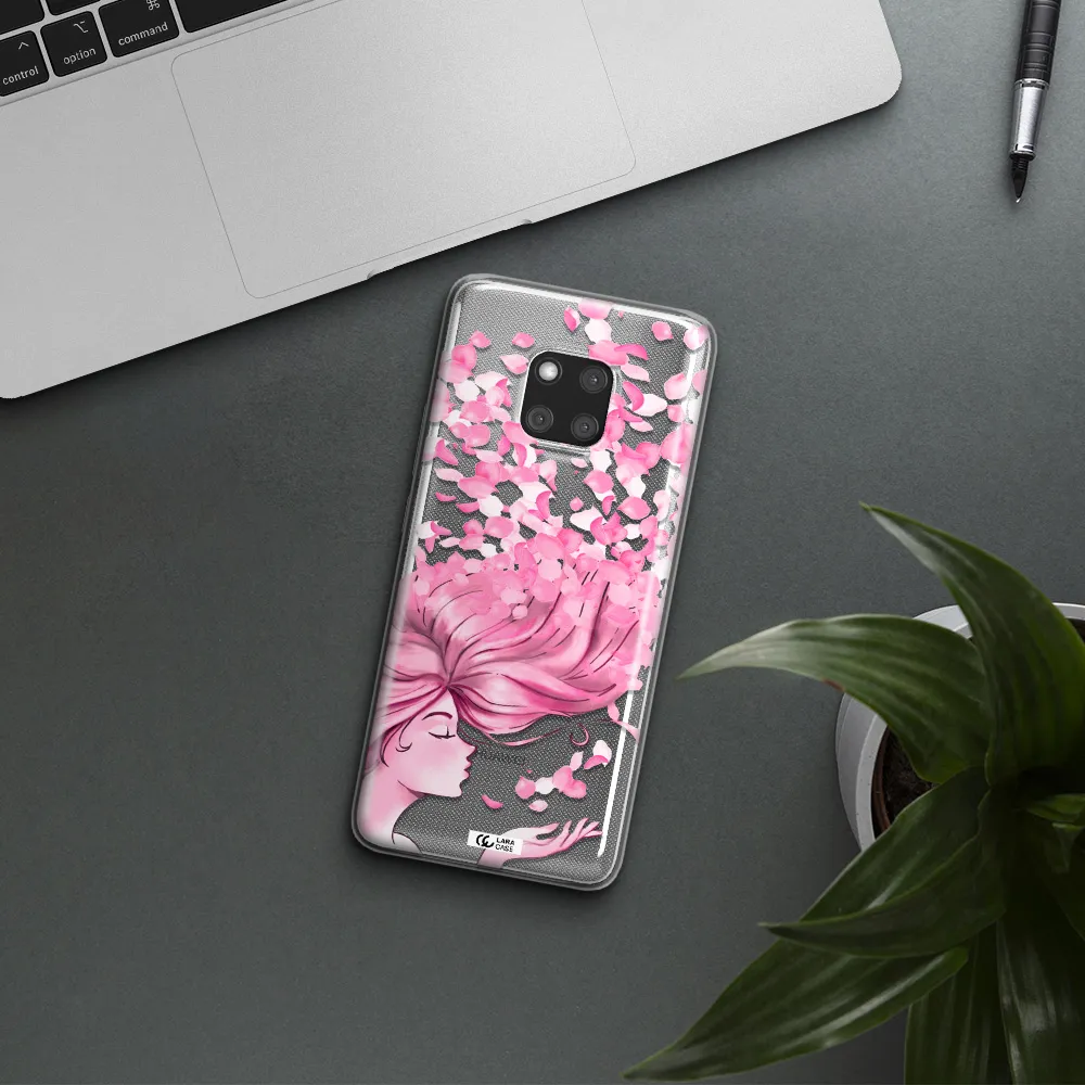 Sakura Leaves Hair Huawei Mate 20 Pro Clear TPU Case