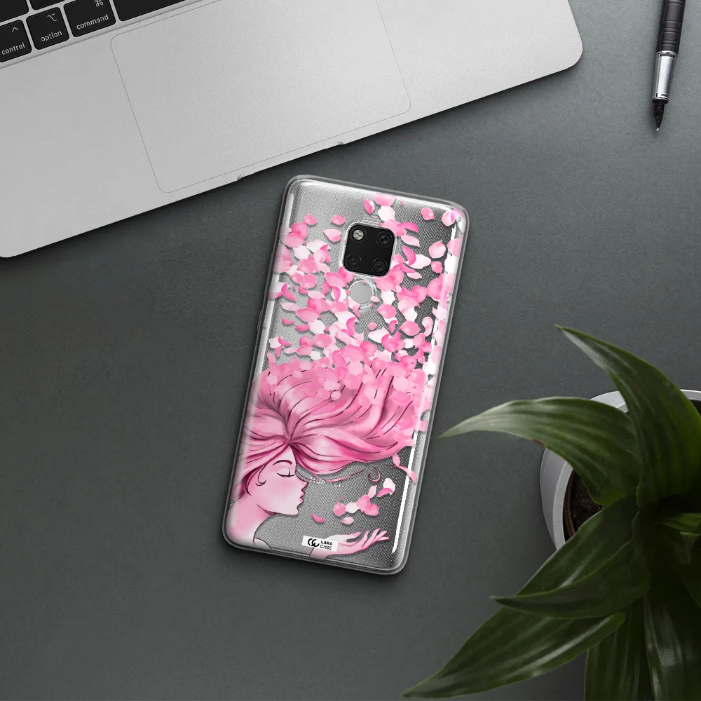Sakura Leaves Hair Huawei Mate 20X Clear TPU Case