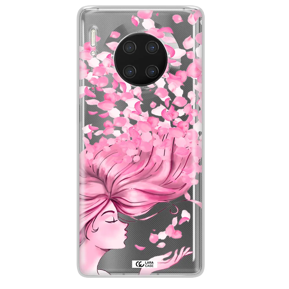 Sakura Leaves Hair Huawei Mate 30 Pro Clear TPU Case