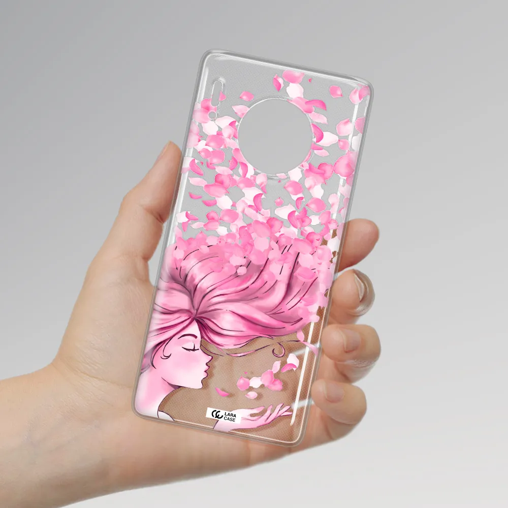Sakura Leaves Hair Huawei Mate 30 Pro Clear TPU Case