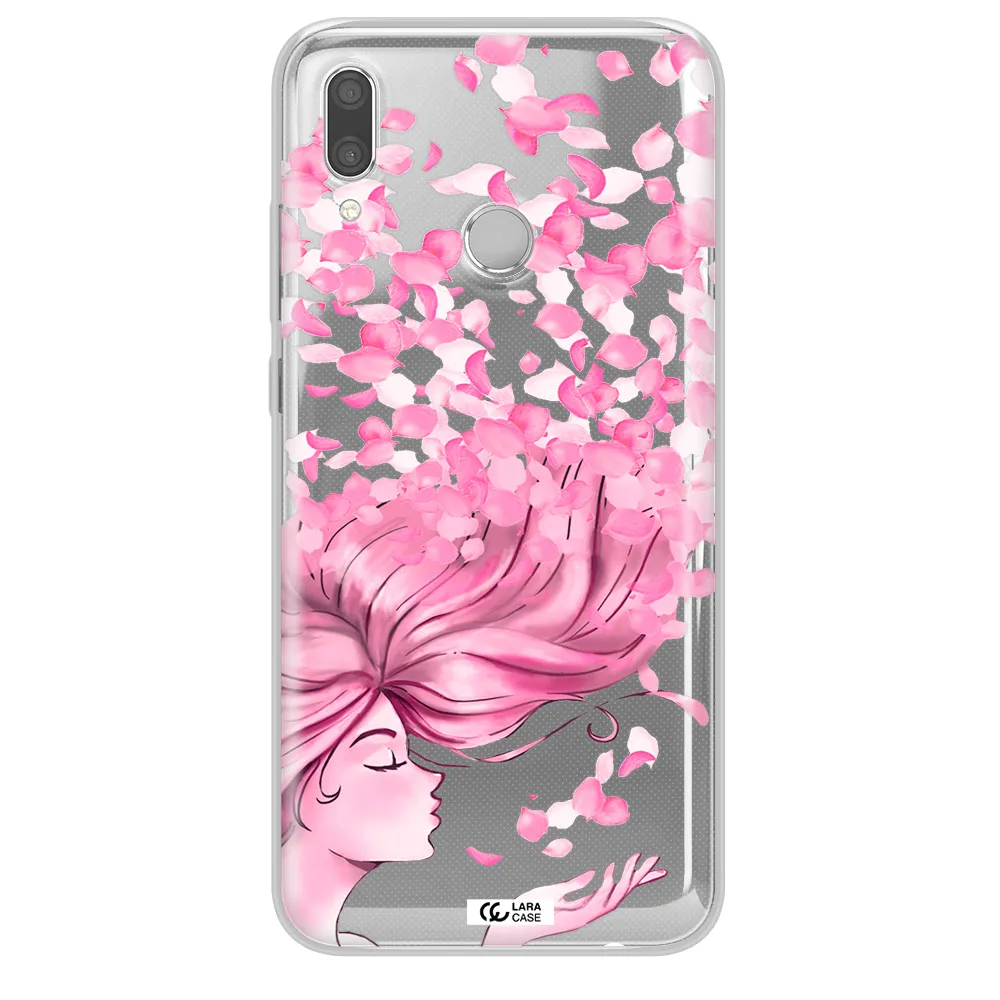 Sakura Leaves Hair Huawei P Smart 2019 Clear TPU Case