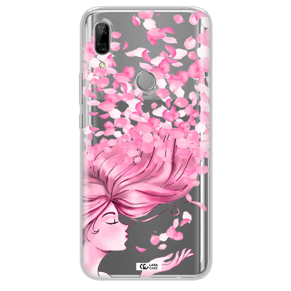 Sakura Leaves Hair Huawei P Smart Z Clear TPU Case