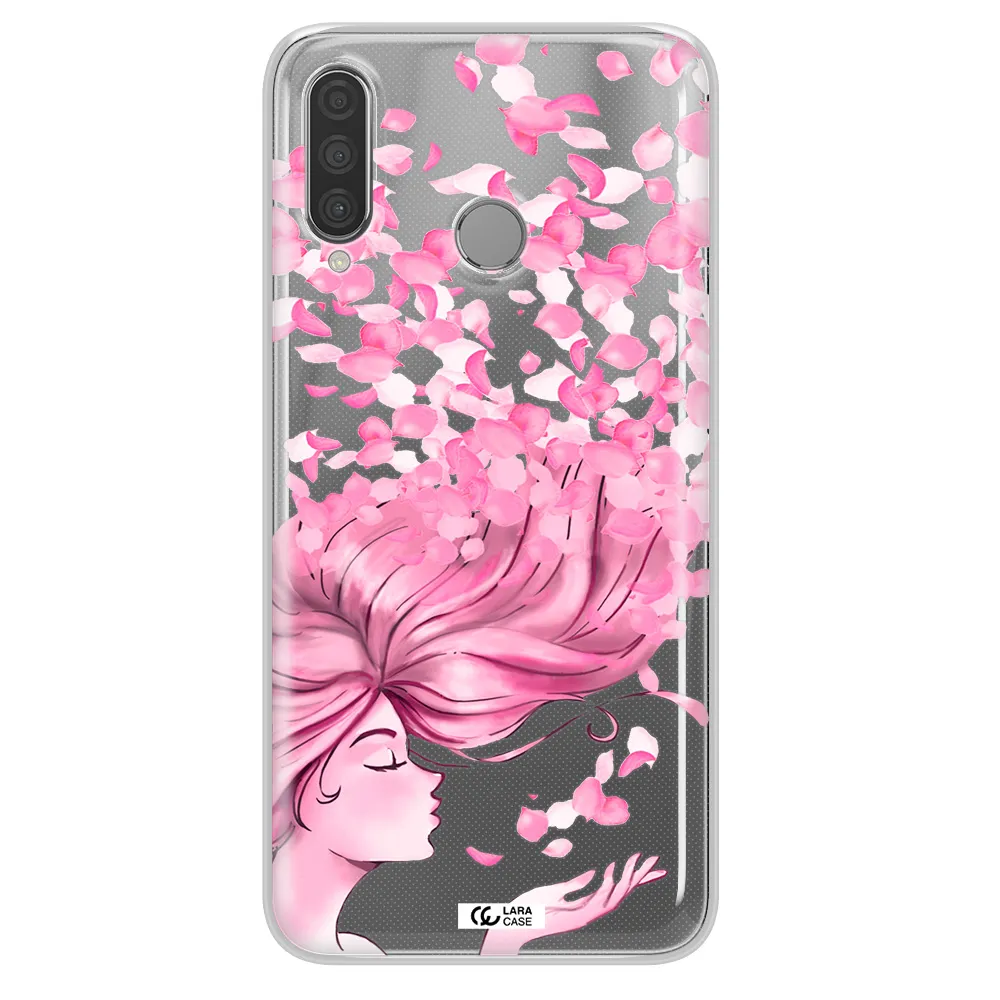 Sakura Leaves Hair Huawei P30 Lite Clear TPU Case