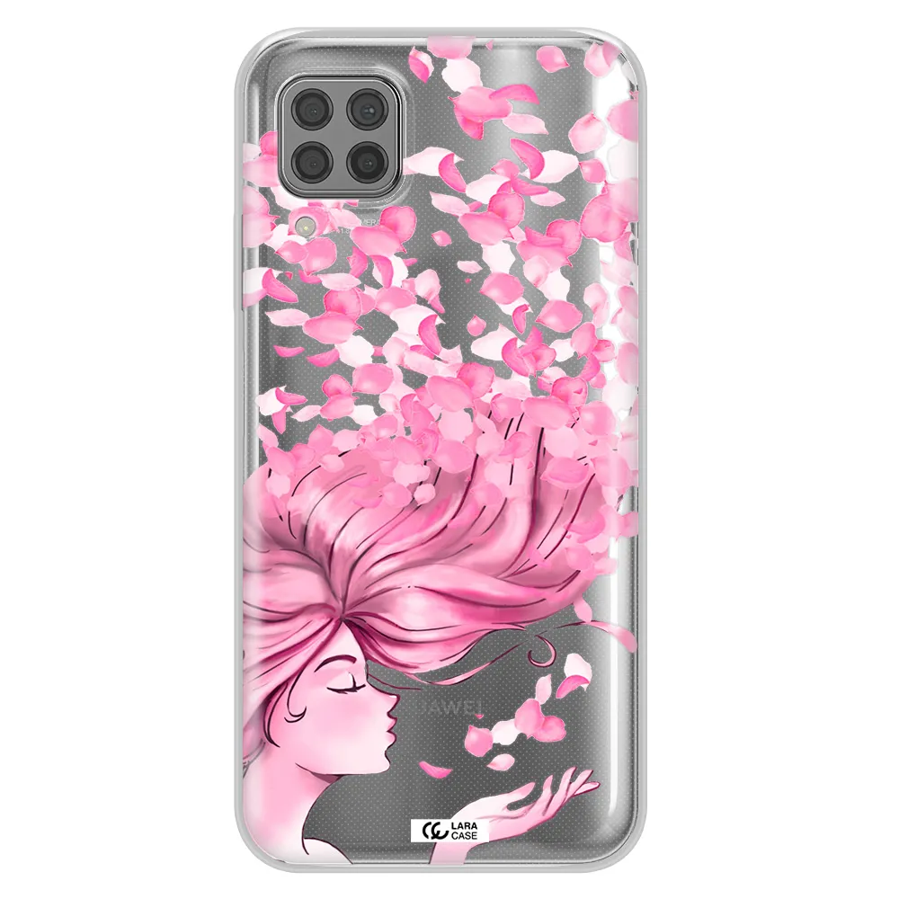 Sakura Leaves Hair Huawei P40 Lite Clear TPU Case