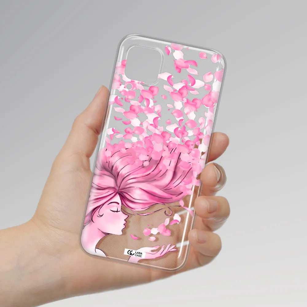 Sakura Leaves Hair Huawei P40 Lite Clear TPU Case