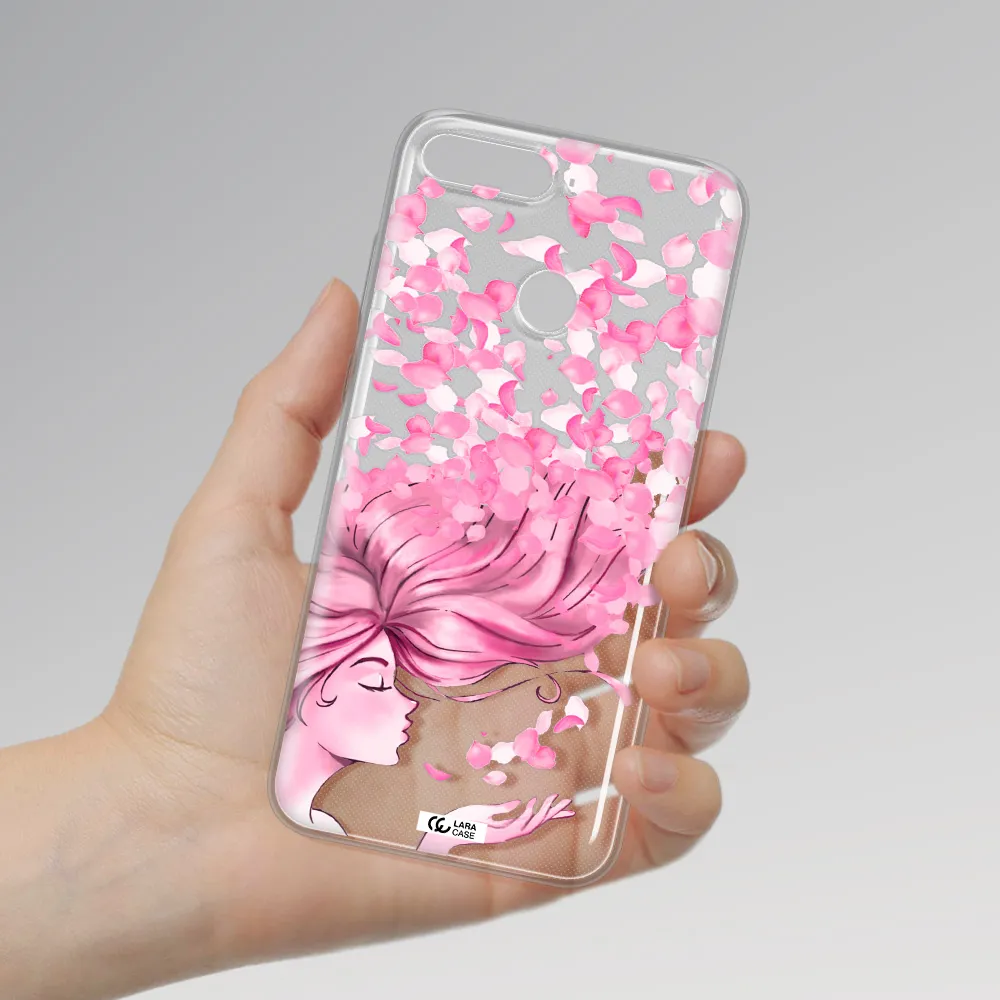 Sakura Leaves Hair Huawei Y6 Prime 2018 Clear TPU Case