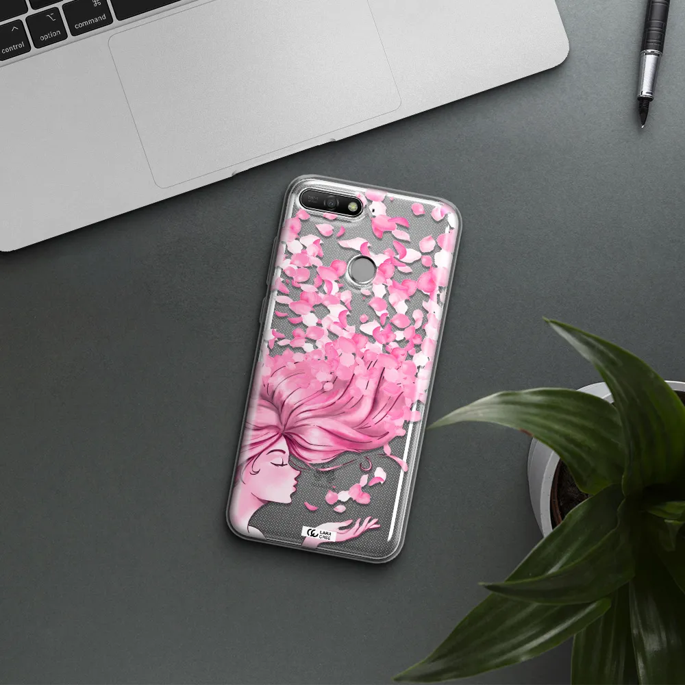 Sakura Leaves Hair Huawei Y6 Prime 2018 Clear TPU Case