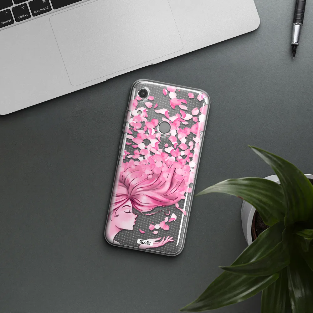 Sakura Leaves Hair Huawei Y6S Clear TPU Case