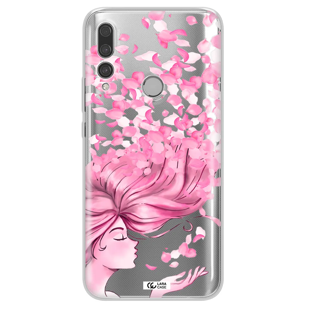 Sakura Leaves Hair Huawei Y9 Prime 2019 Clear TPU Case