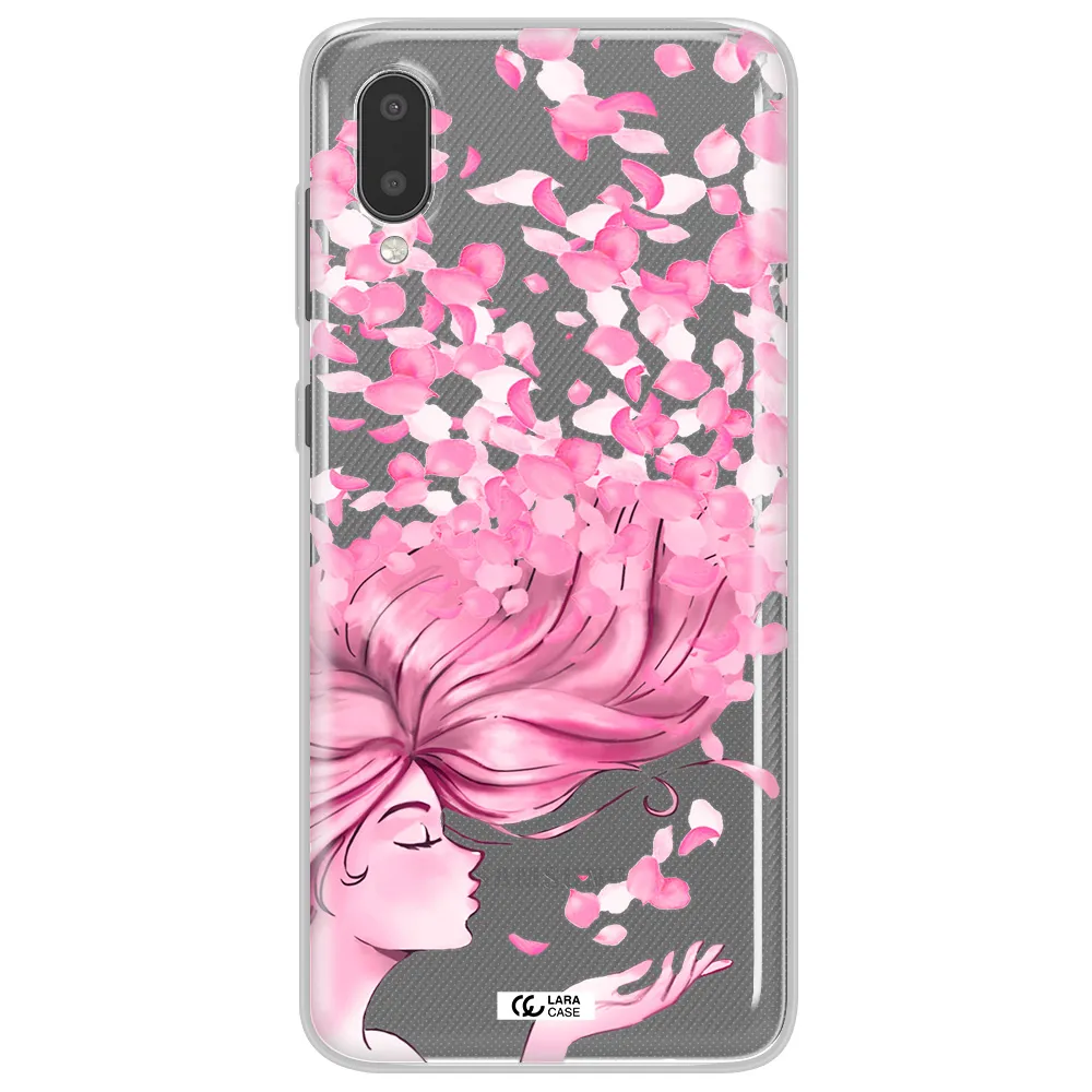 Sakura Leaves Hair Samsung A02 Clear TPU Case