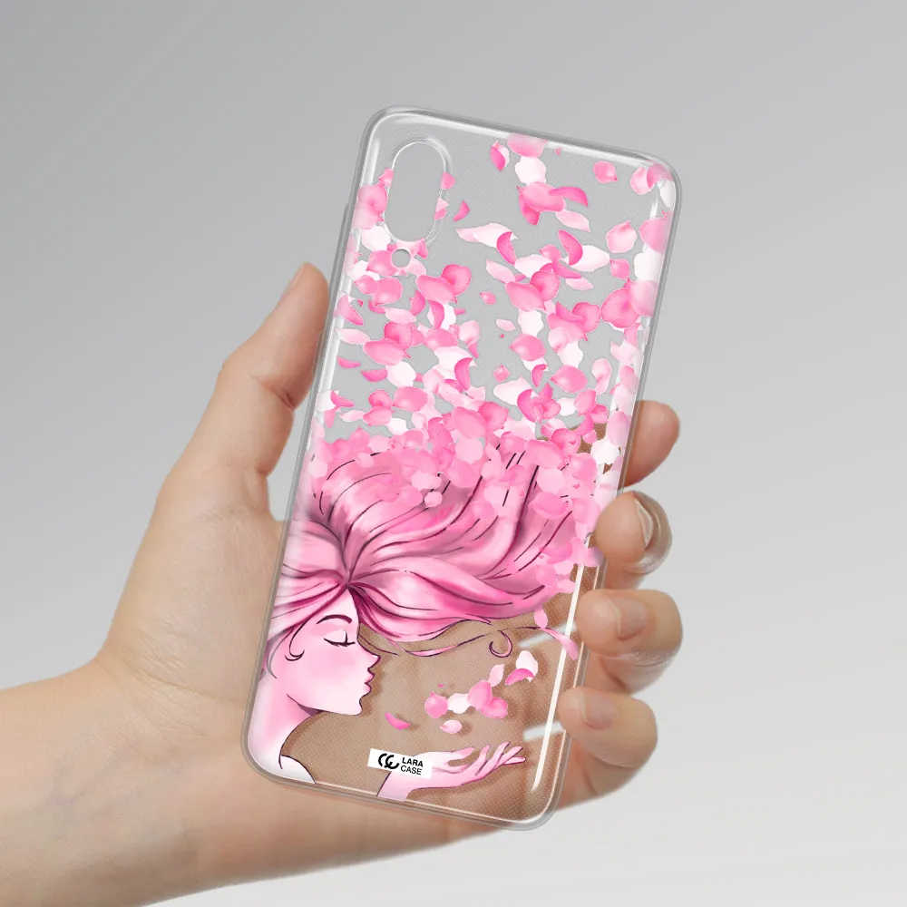 Sakura Leaves Hair Samsung A02 Clear TPU Case
