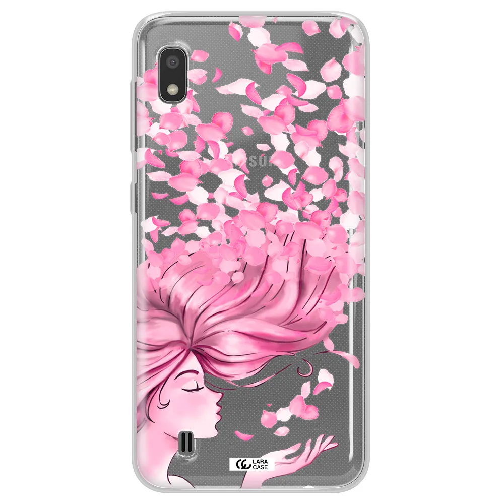 Sakura Leaves Hair Samsung A10 Clear TPU Case