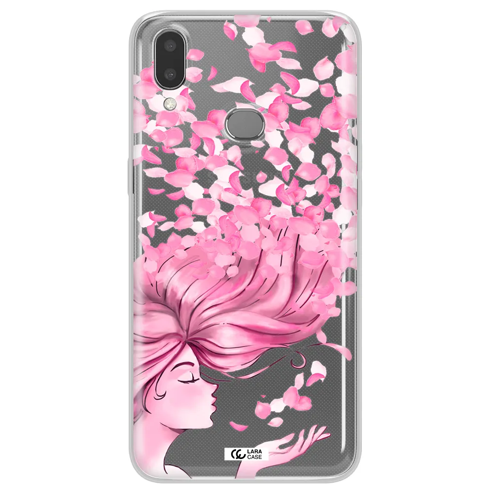 Sakura Leaves Hair Samsung A10S Clear TPU Case