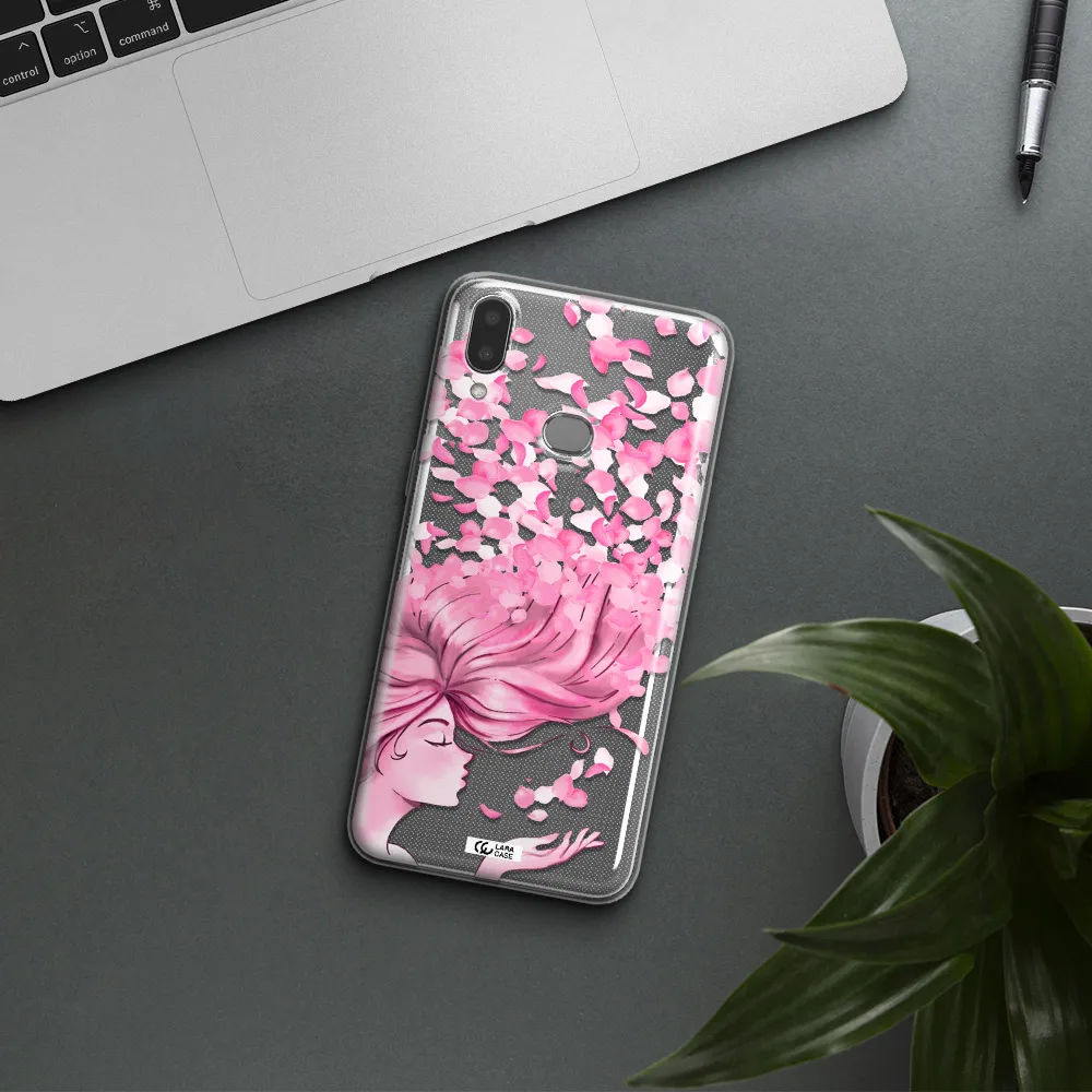 Sakura Leaves Hair Samsung A10S Clear TPU Case