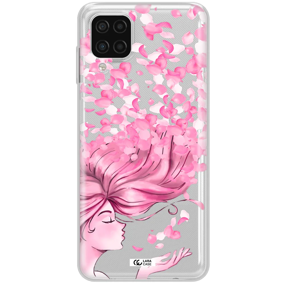 Sakura Leaves Hair Samsung A12 4g Clear TPU Case