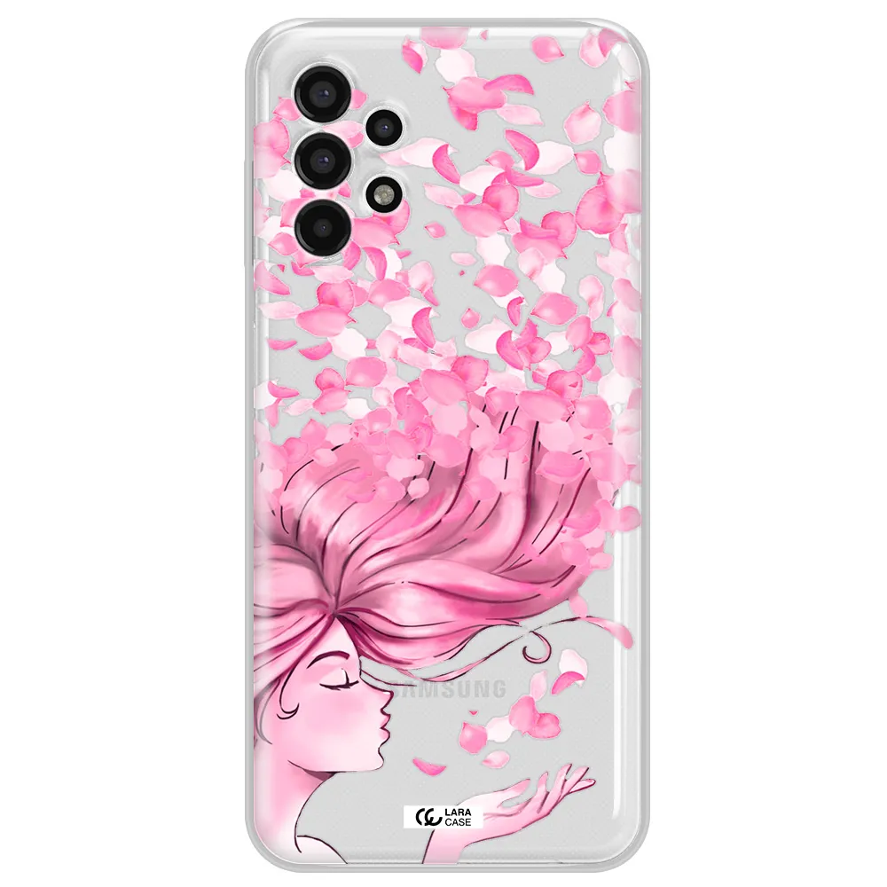 Sakura Leaves Hair Samsung A13 4g Clear TPU Case