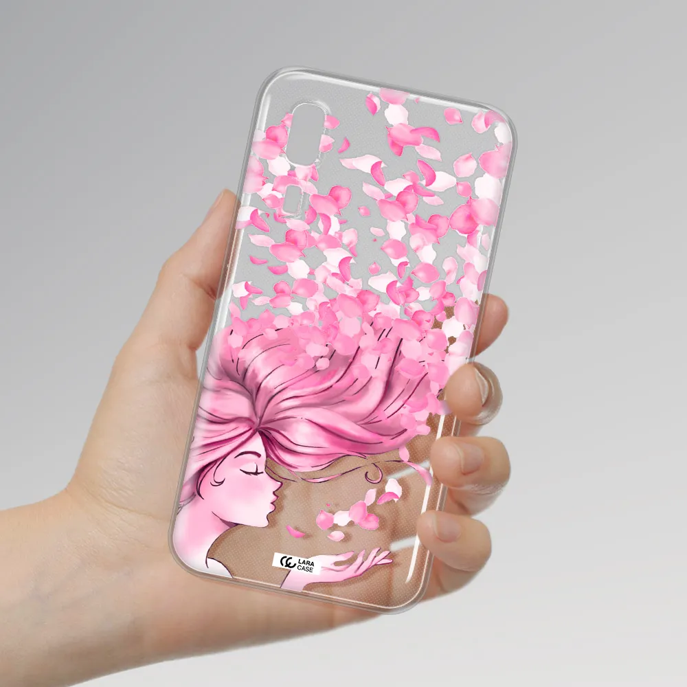 Sakura Leaves Hair Samsung A2 Core Clear TPU Case
