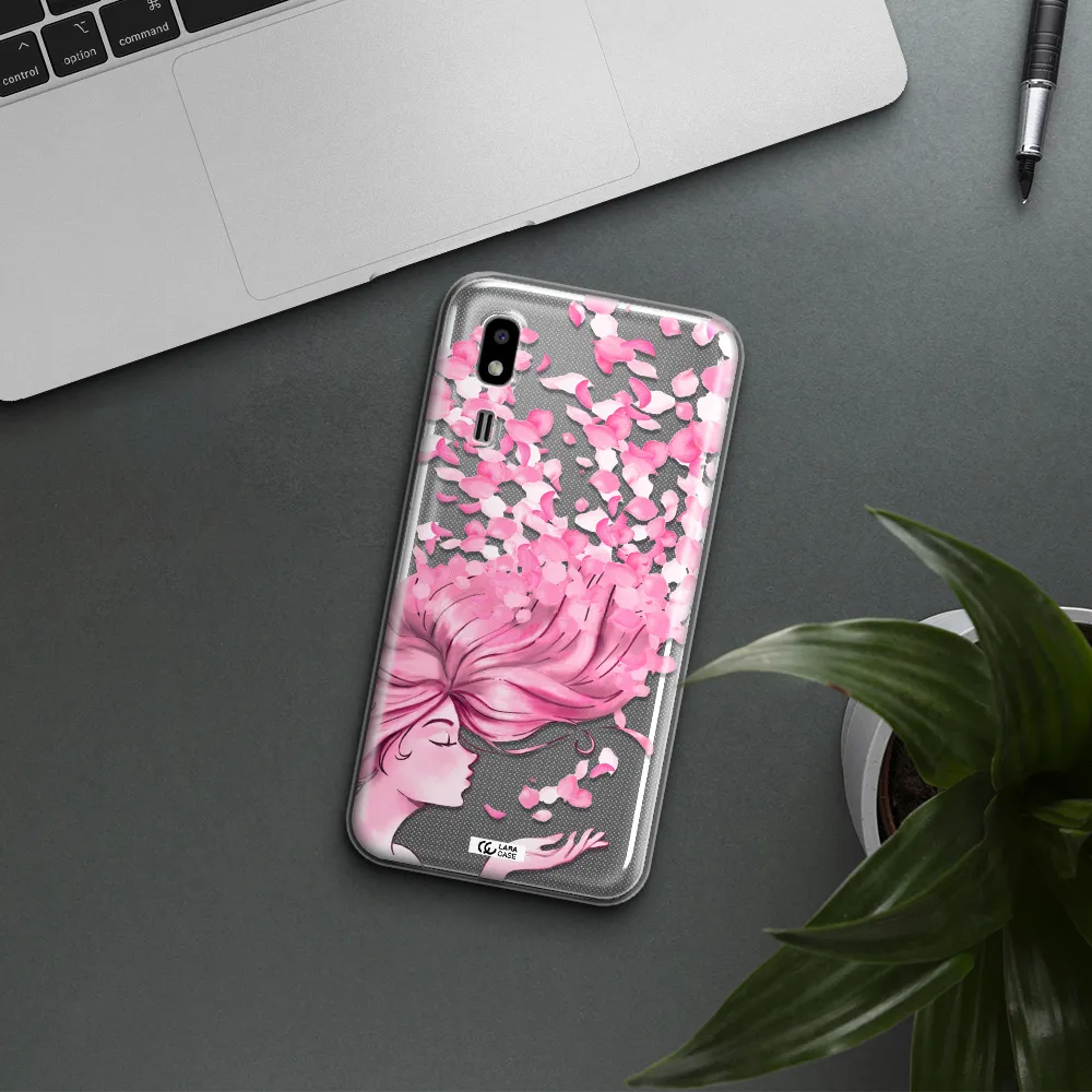Sakura Leaves Hair Samsung A2 Core Clear TPU Case