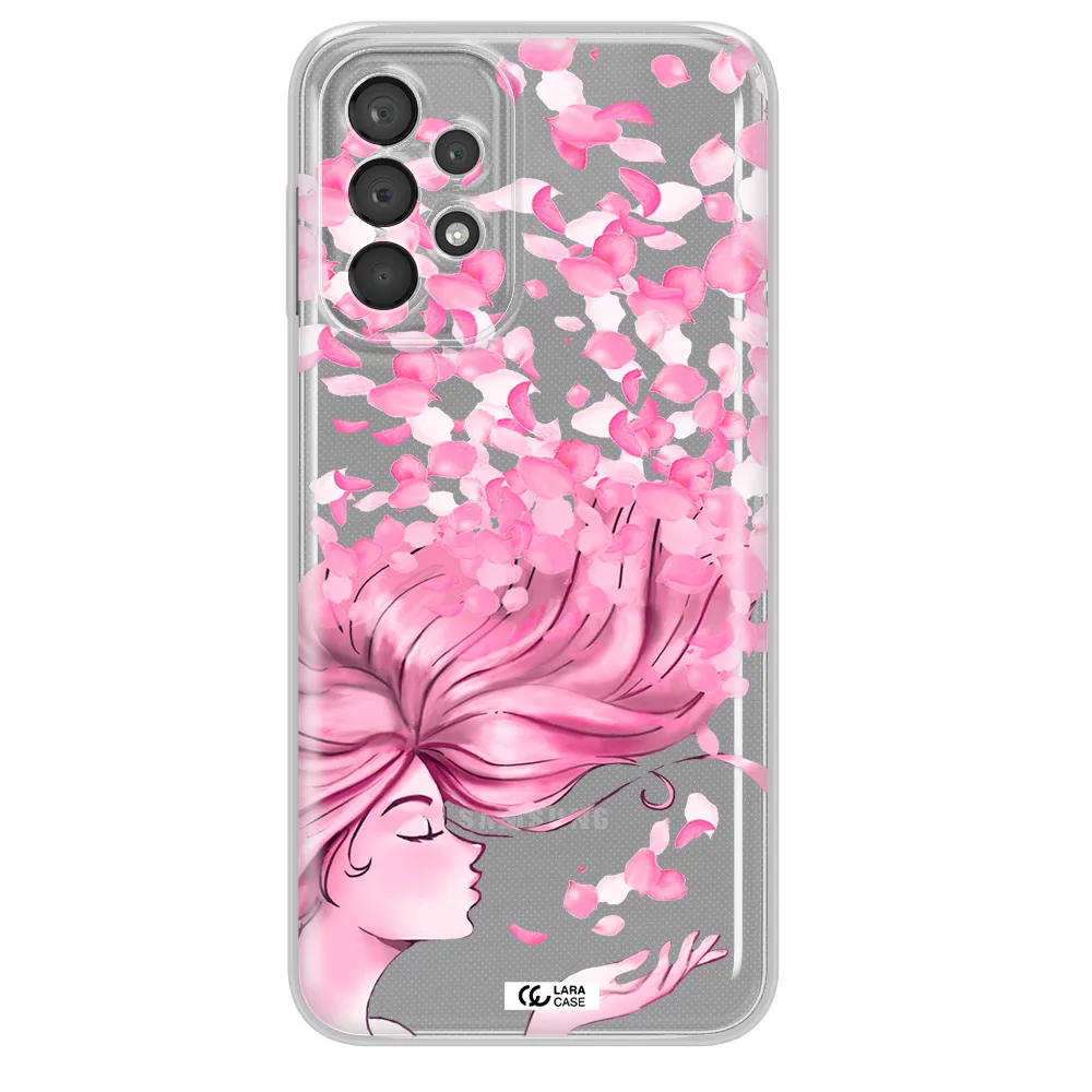 Sakura Leaves Hair Samsung A23 5G Clear Tpu Case