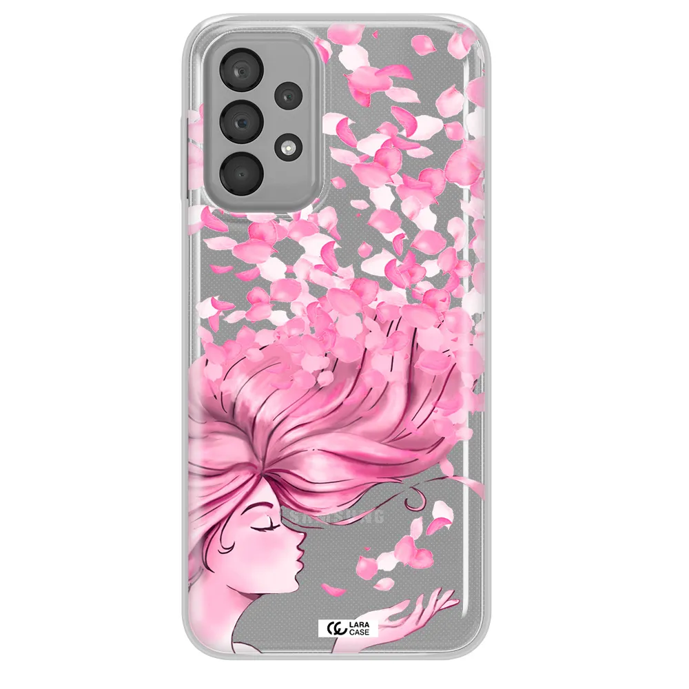 Sakura Leaves Hair Samsung A23 Clear TPU Case