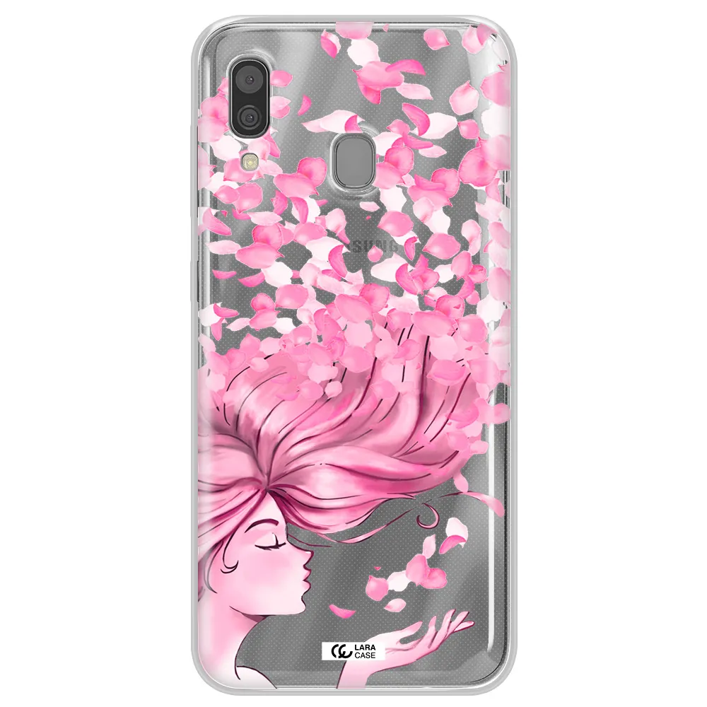 Sakura Leaves Hair Samsung A30 Clear TPU Case