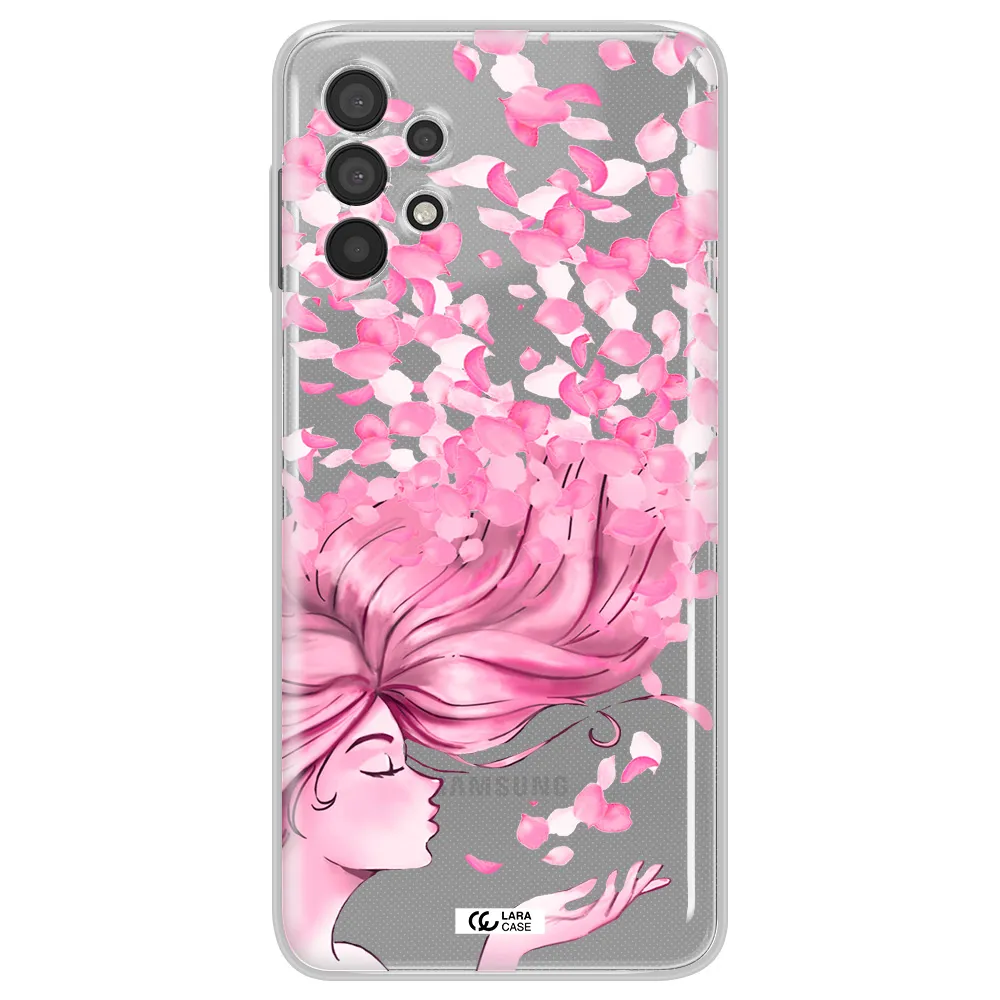 Sakura Leaves Hair Samsung A32 4G Clear Tpu Case