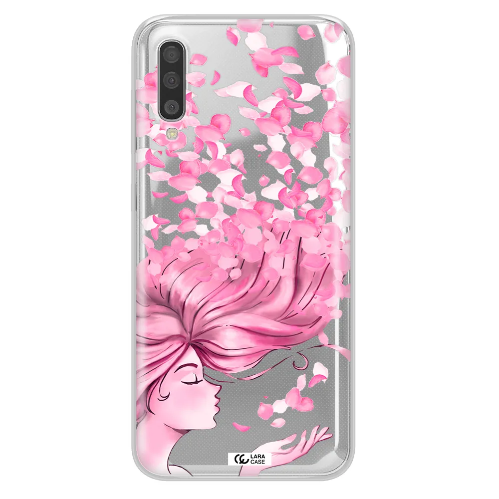 Sakura Leaves Hair Samsung A50S Clear Tpu Case