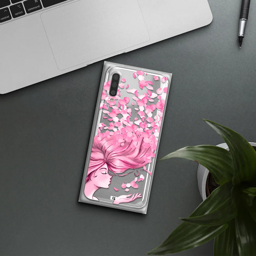 Sakura Leaves Hair Samsung A50S Clear Tpu Case