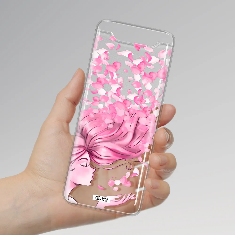 Sakura Leaves Hair Samsung A80 Clear TPU Case
