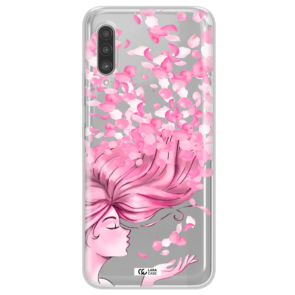 Sakura Leaves Hair Samsung A90 Clear TPU Case