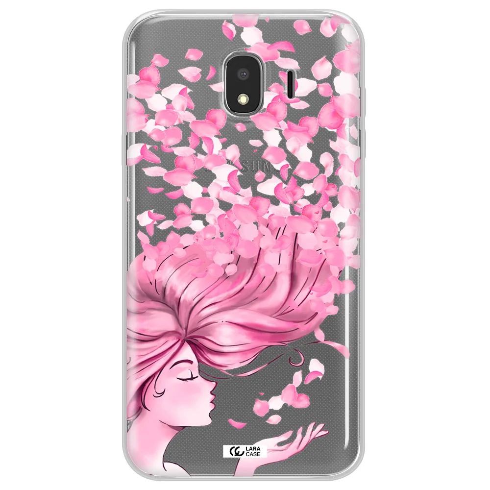 Sakura Leaves Hair Samsung J4 Clear TPU Case