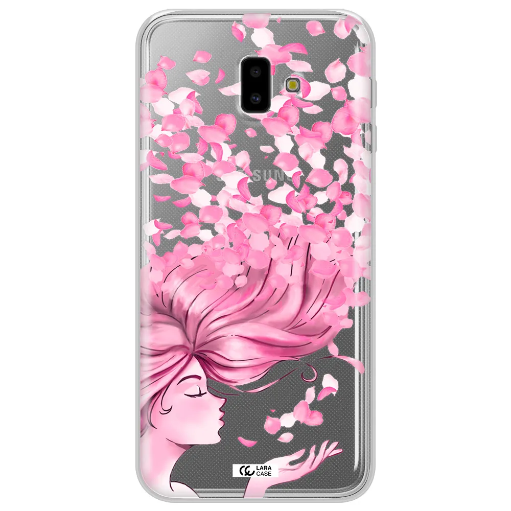 Sakura Leaves Hair Samsung J6 Plus Clear TPU Case