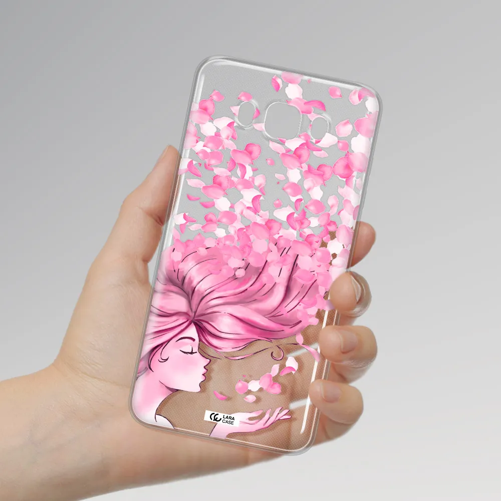 Sakura Leaves Hair Samsung J7 2016 Clear TPU Case