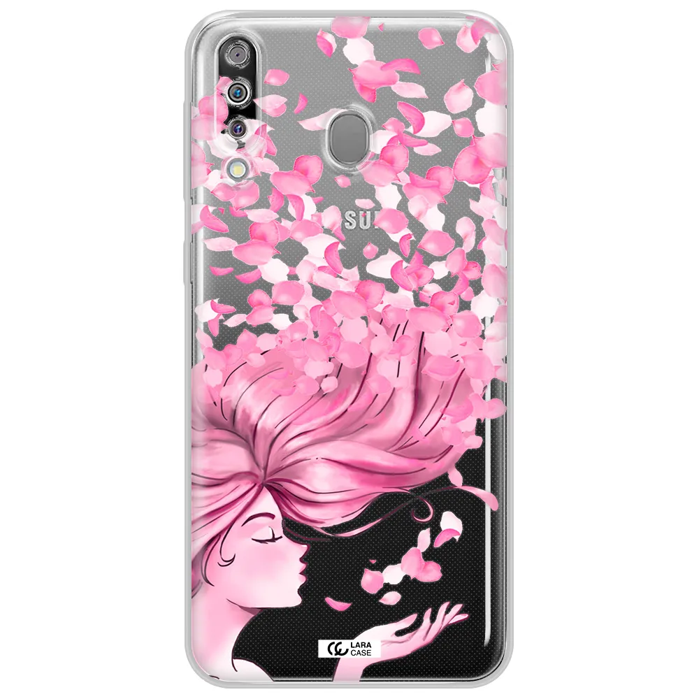 Sakura Leaves Hair Samsung M30 Clear TPU Case