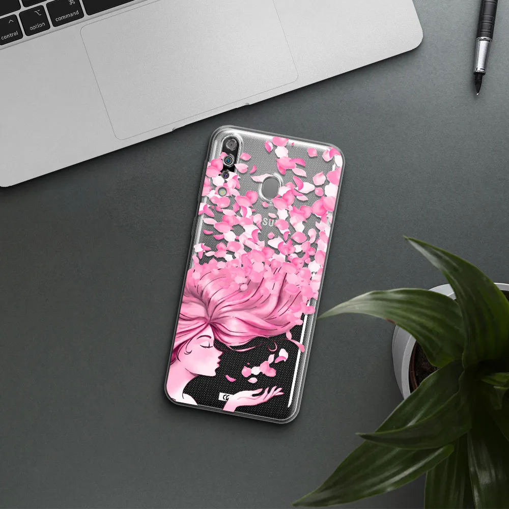 Sakura Leaves Hair Samsung M30 Clear TPU Case