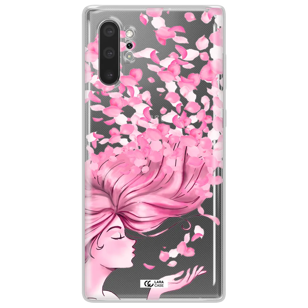 Sakura Leaves Hair Samsung Note 10 Plus Clear TPU Case