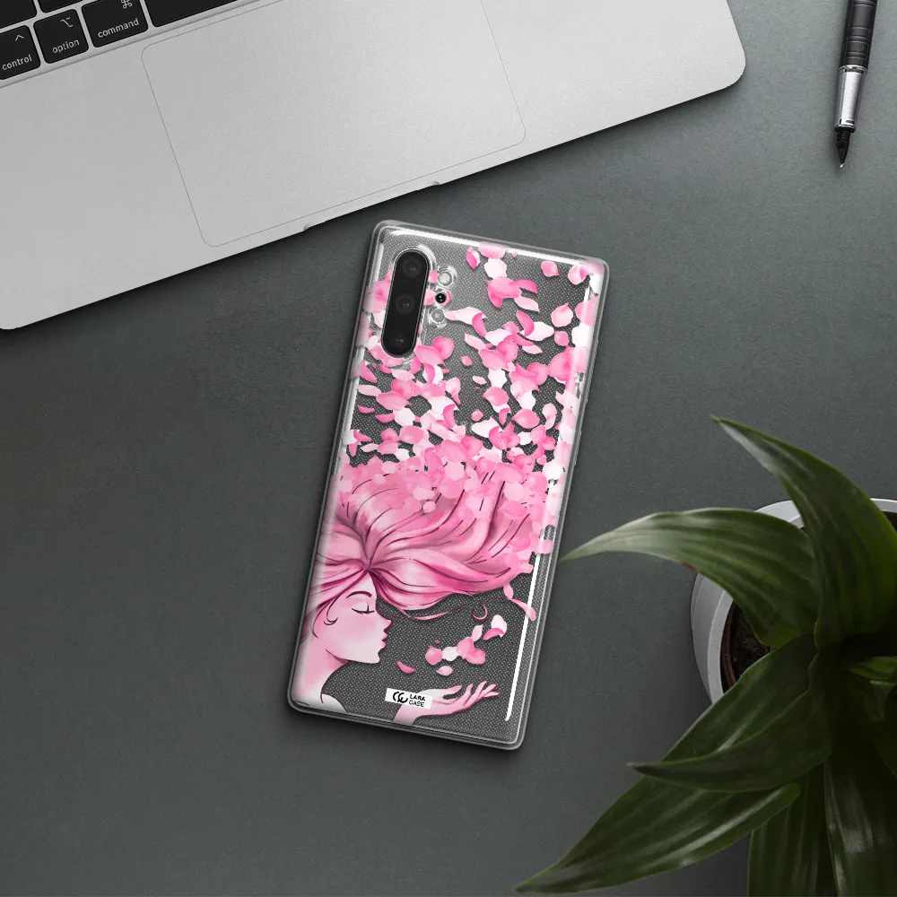 Sakura Leaves Hair Samsung Note 10 Plus Clear TPU Case
