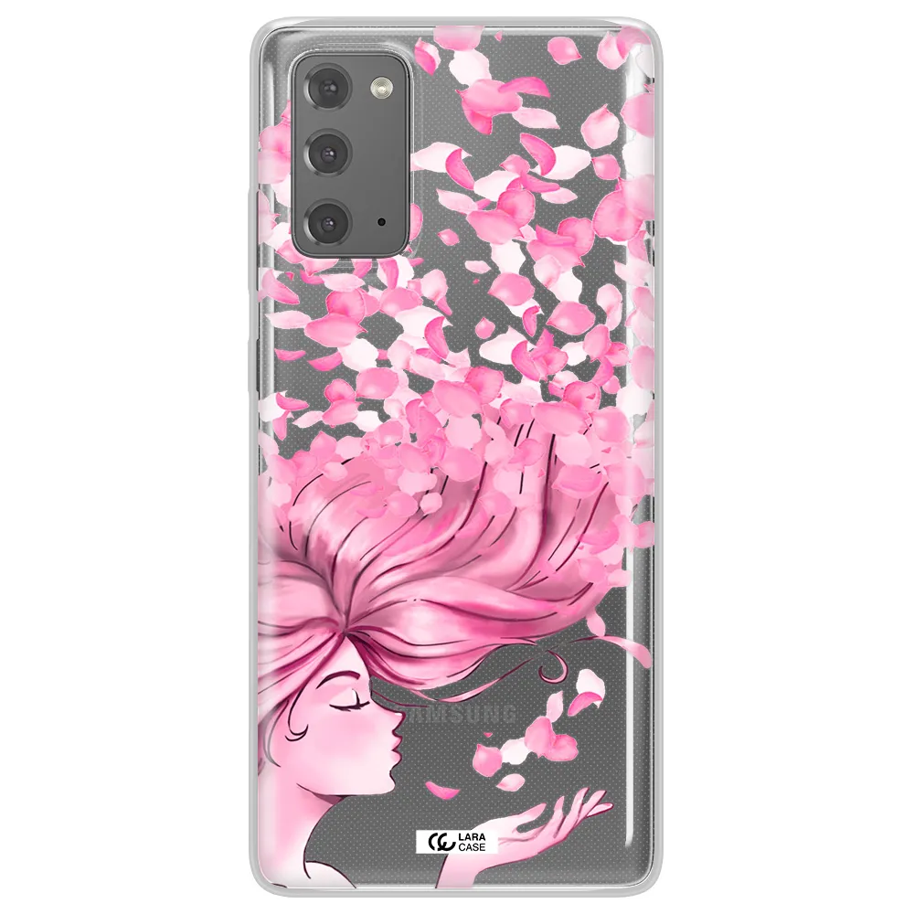 Sakura Leaves Hair Samsung Note 20 Clear TPU Case
