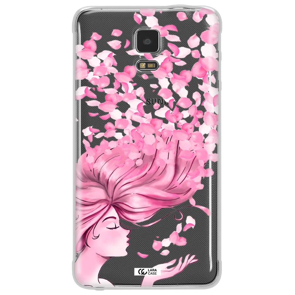 Sakura Leaves Hair Samsung Note 4 Clear TPU Case