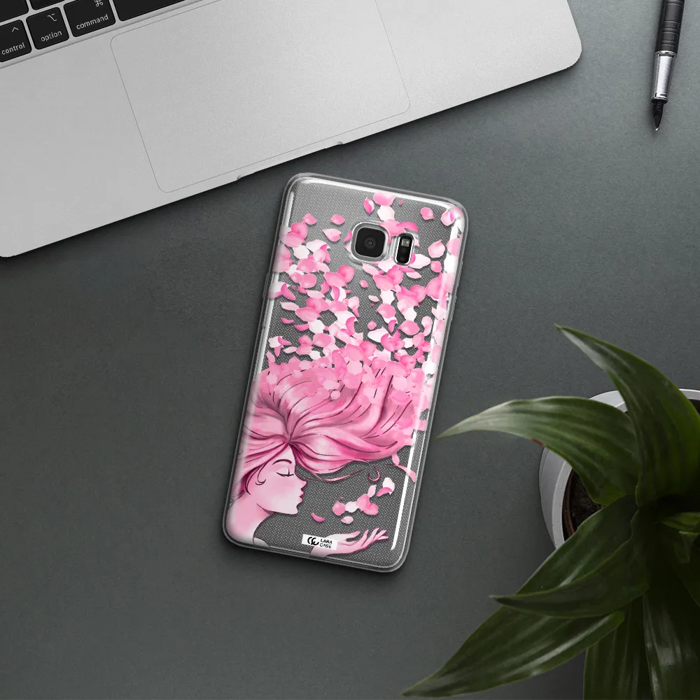 Sakura Leaves Hair Samsung Note 5 Clear TPU Case